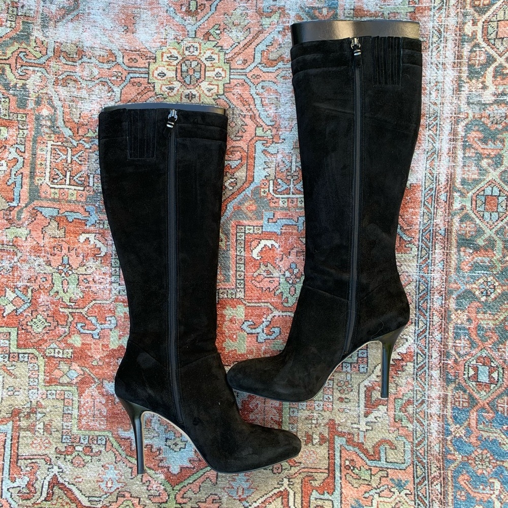 Via Spiga Josie Black Suede Boot - Picture 5 of 14